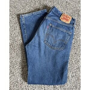 Vintage Levis 501 Jeans 36x34 Button Fly  Blue Made in Dominican Republic 2004